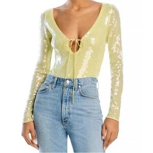 Bardot Verona Sequin Bodysuit NWT — Size 6